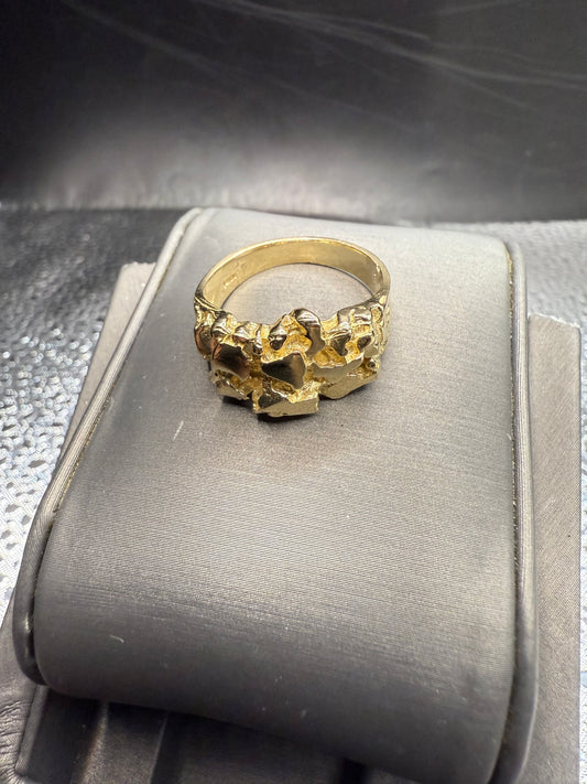 14k Solid Gold Nugget Ring