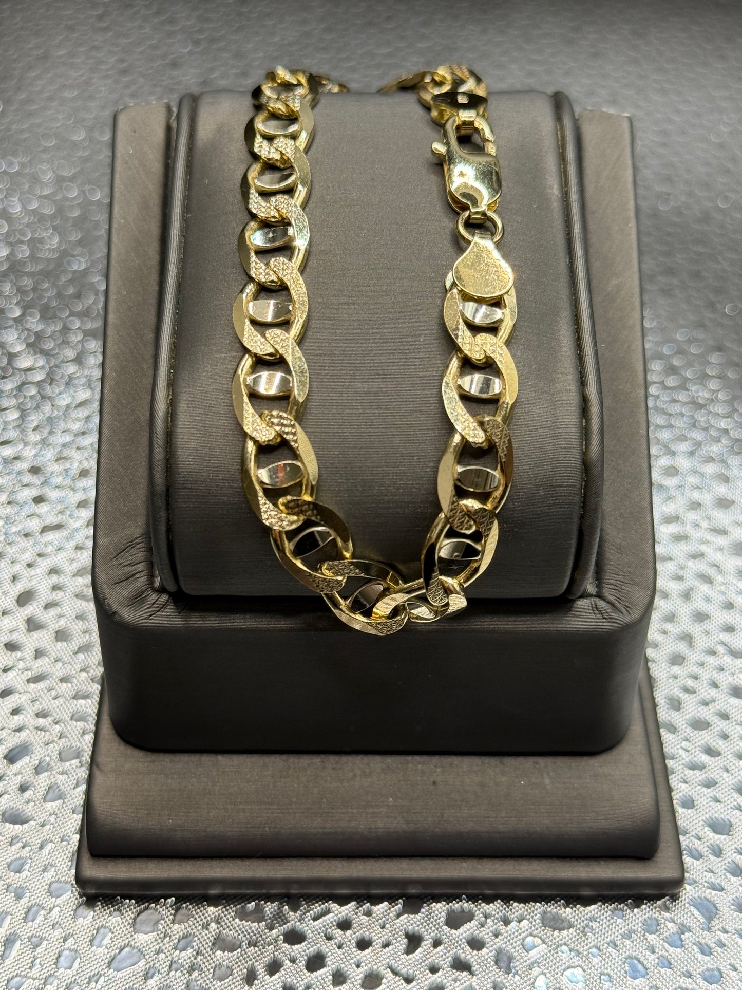 14k solid gold g link