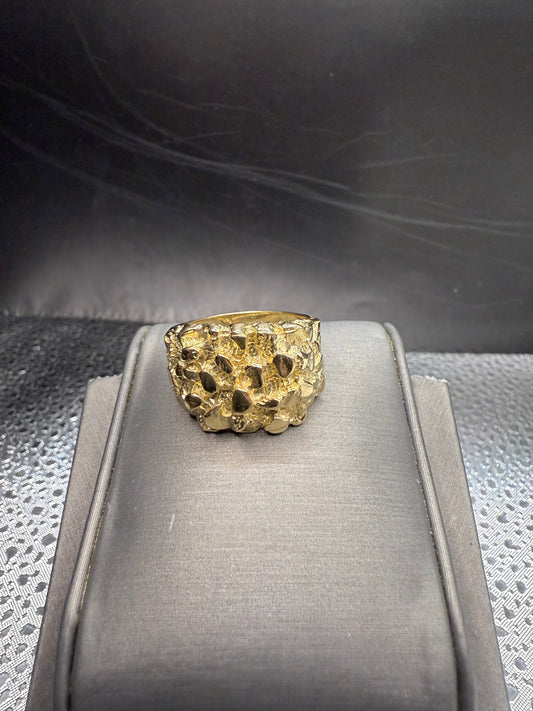 14k Solid Gold Nugget Ring