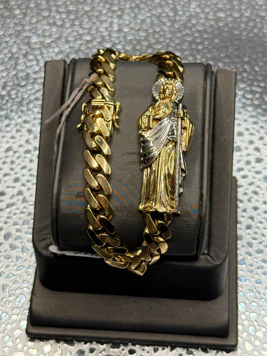 14k sold gold St. Jude bracelet