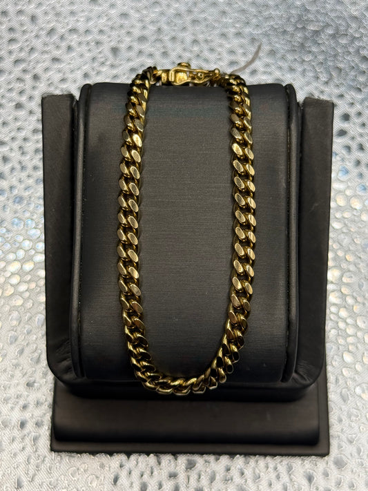 14k solid gold Cuban link